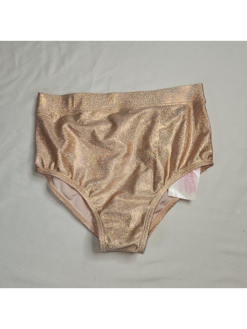 Metallic gold high-waisted dance bottoms